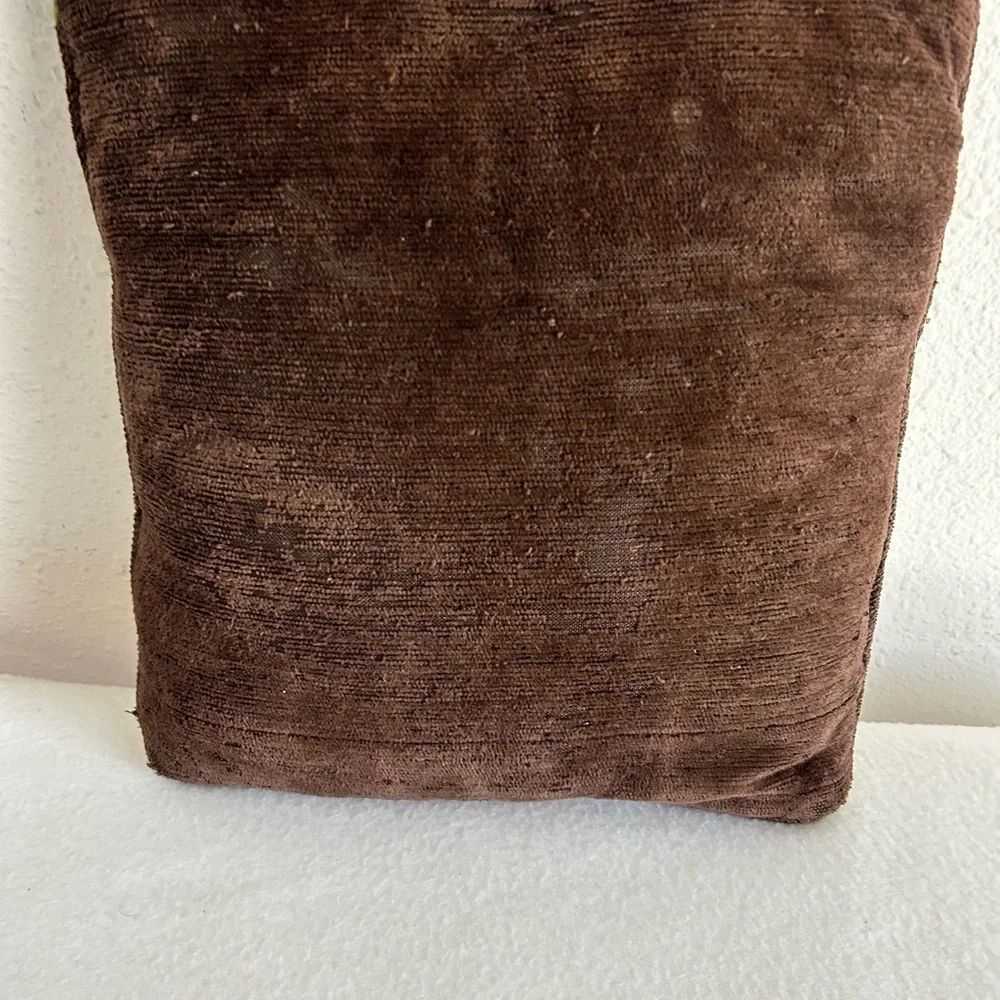 Vintage Bargello Needlepoint Throw Pillow Mid Century Multicolor 13